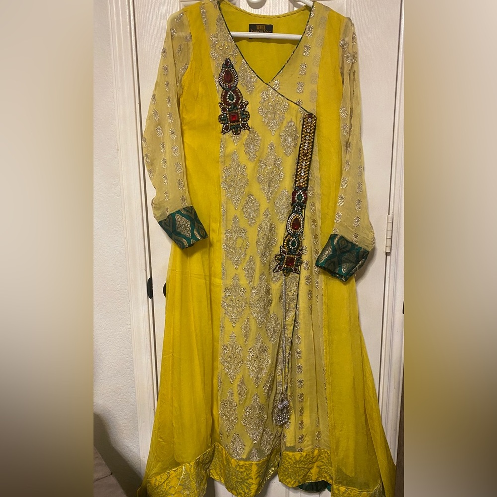 Lime Yellow and Bottle Green- Size small